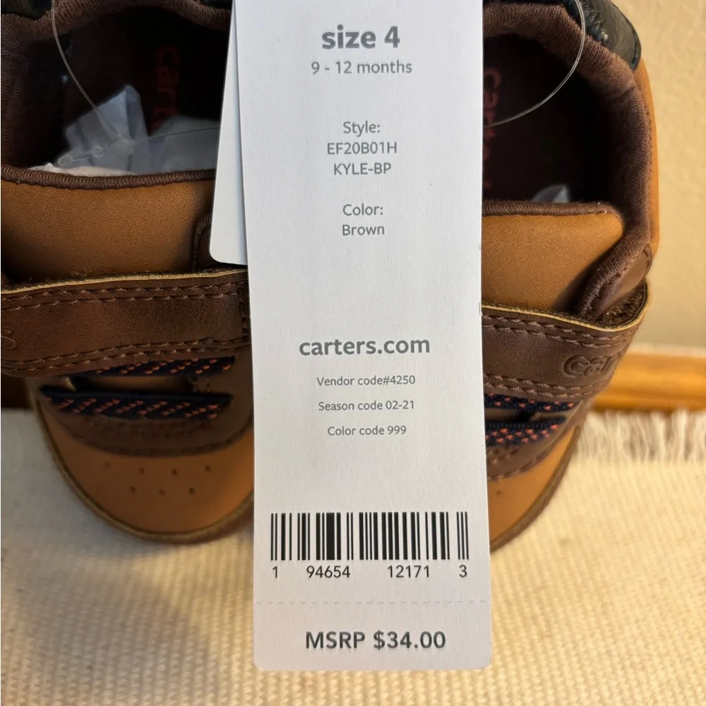 Carter's baby shoe every STEP KYLE-BP size 4 (9-12 months) infant toddler